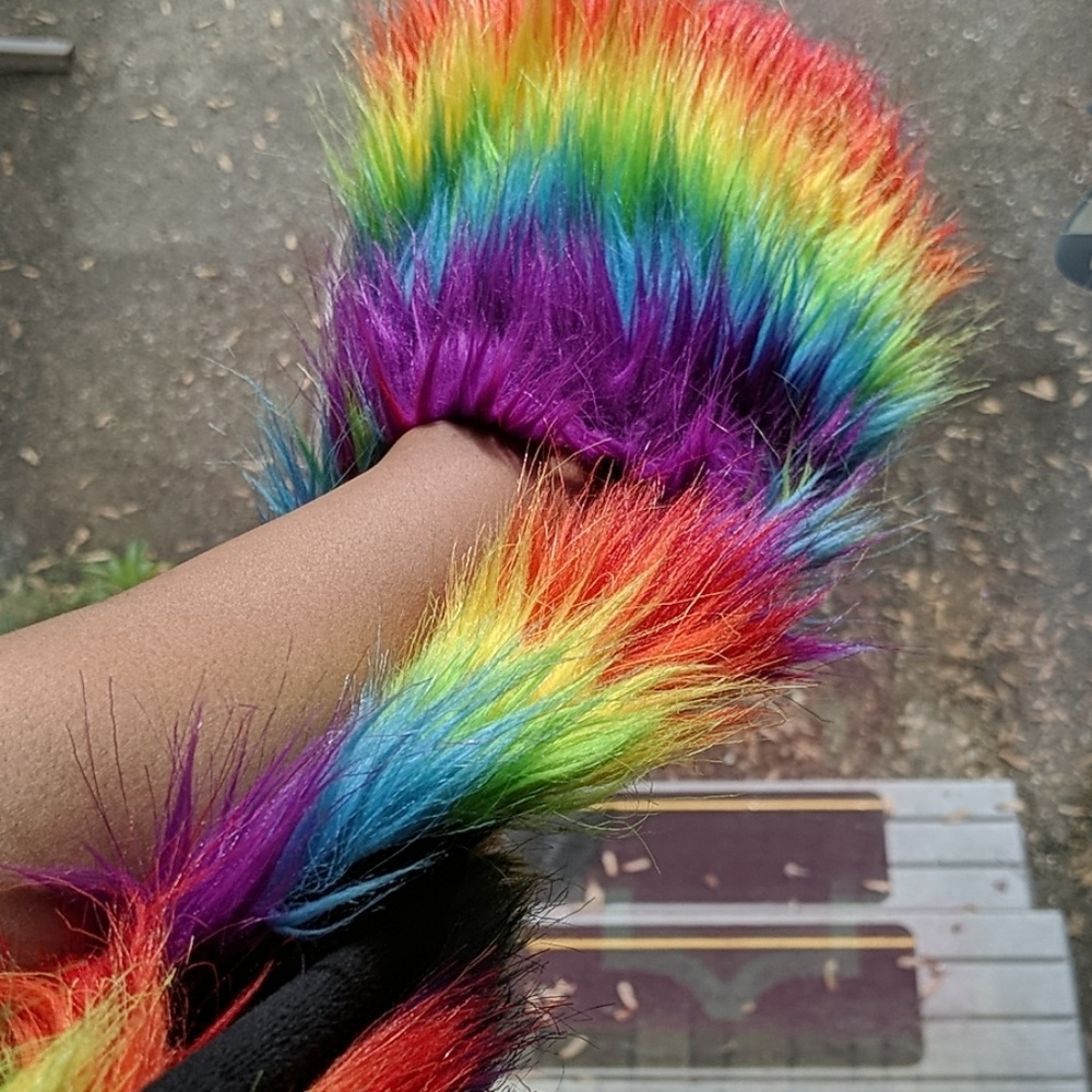 Rainbow Rave Hood🌈 - Picture 3 of 4